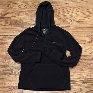 L.L. Bean Black Fleece Pullover Hoodie